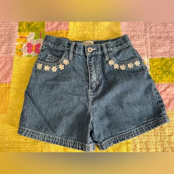 The Children's Place Other - The Children’s Place Denim Shorts Flower Appliqué | Girls Size  8